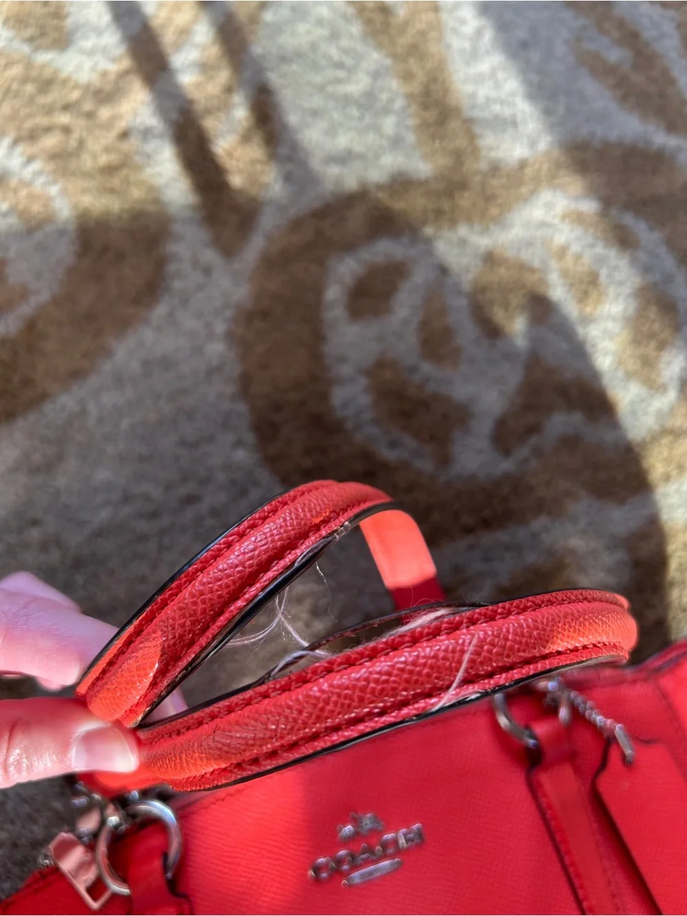 Coach Orange Leather Mini Christe Purse - Picture 4 of 4